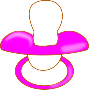 Pink Baby Pacifier PNG Image