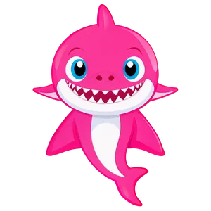 Pink Baby Shark For Kid's Apparel Png 90 PNG Image