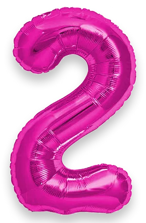 Pink Balloon Number2 PNG Image