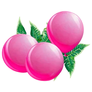 Pink Balloons And Flowers Png Chb PNG Image