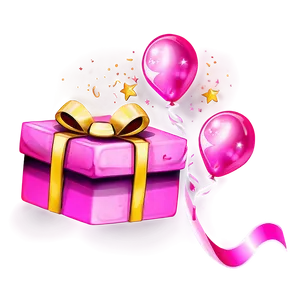 Pink Balloons And Gifts Png 06122024 PNG Image