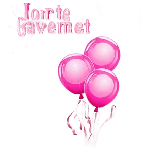 Pink Balloons Festive Bouquet Png 19 PNG Image