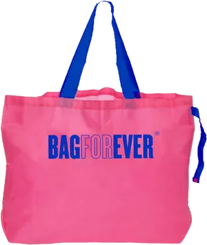 Pink Blue Bag Forever Tote PNG Image