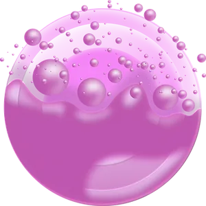 Pink Bubble Abstract Graphic PNG Image