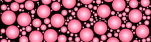 Pink Bubbles Pattern Banner PNG image with transparent background