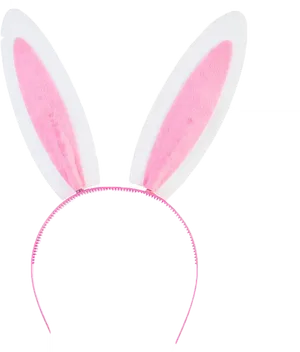 Pink Bunny Ears Headband PNG Image