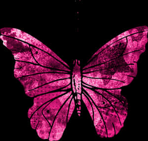 Pink Butterfly Artwork PNG image with transparent background