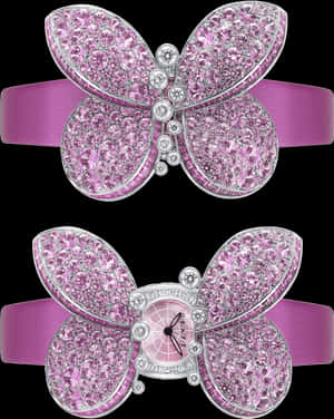 Graff Pink Butterfly Watch, HD Png Download PNG