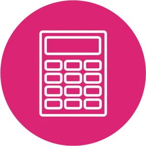 Pink Calculator Icon PNG Image