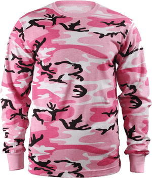 Rothco Long Sleeve Camo T Shirts - Pink Camo Long Sleeve Shirt, HD Png Download PNG with transparent background