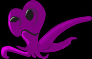 Pink Cartoon Alien Illustration PNG image with transparent background