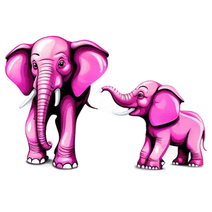 Pink Cartoon Elephant Png Dsq71 PNG Image