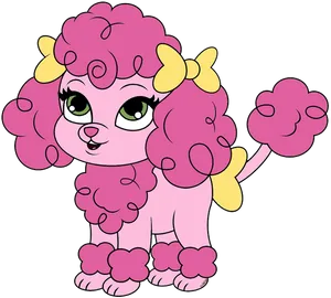 Pink_ Cartoon_ Poodle_ Animation PNG Image