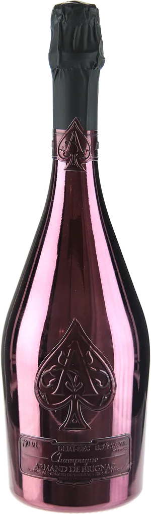 Pink Champagne Aceof Spades Bottle PNG Image