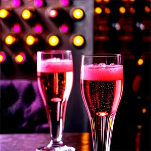 Pink Champagne In Elegant Bar Setting Png Rsd74 PNG Image