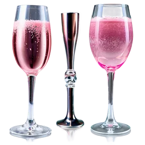 Pink Champagne In Vintage Glass Png Ibu54 PNG Image