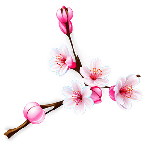 Pink Cherry Blossom Clipart PNG 75 PNG image with transparent background