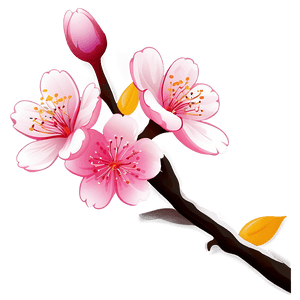Pink Cherry Blossom Clipart PNG 90 PNG image with transparent background
