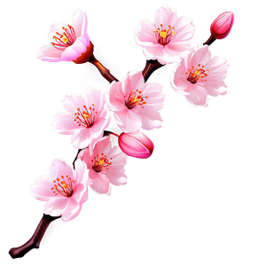 Pink Cherry Blossom Clipart PNG gag PNG image with transparent background