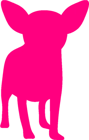 Pink Chihuahua Silhouette PNG Image