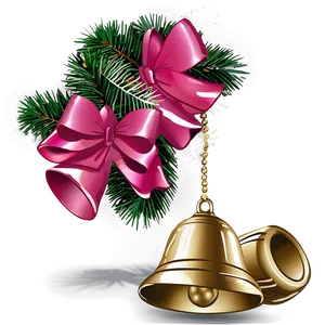 Pink Christmas Bells Png Lgt PNG Image