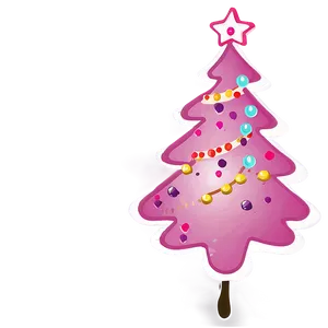 Pink Christmas Tree Png Fhl38 PNG Image