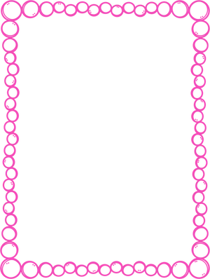 Pink Circle Page Border Design PNG Image