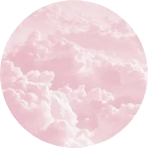 Pink Cloud Circle Abstract PNG Image