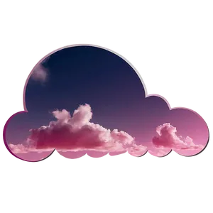 Pink Cloud Silhouette Png Pik PNG Image