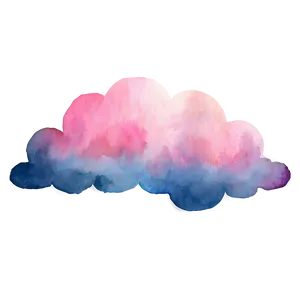 Pink Cloud Watercolor Texture Png 06252024 PNG Image