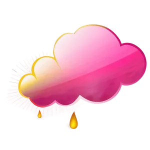 Pink Cloud With Golden Sunset Png 45 PNG Image