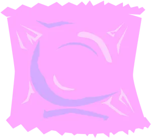 Pink Condom Package Illustration PNG Image