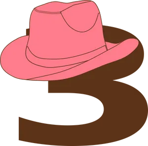 Pink Cowgirl Hat Illustration PNG Image