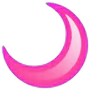 Pink Crescent Moon PNG Image