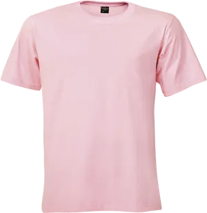 Pink Crewneck T Shirt Mockup PNG Image