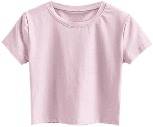 Crop-top - Pink Crop Top T Shirt, HD Png Download PNG image with transparent background
