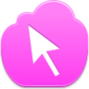 Pink Cursor Icon PNG Image