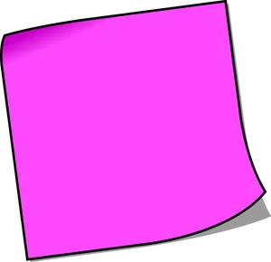 Pink Curved Sticky Note PNG Image