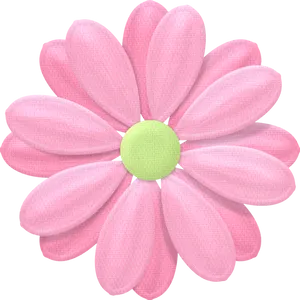 Pink Daisy Illustration PNG Image