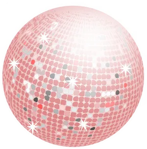 Pink Disco Ball Glittering Lights PNG Image