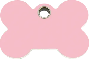 Pink Dog Bone Tag Blank Background PNG Image