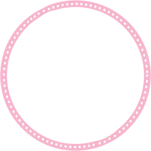 Pink Dotted Circle Border Graphic PNG Image