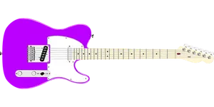 Pink Electric Guitar Illustration PNG Image