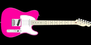 Pink Electric Guitar Isolated PNG image with transparent background