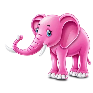 Pink Elephant Illustration Png Bkj PNG Image