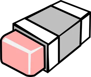 Pink Eraser Isometric Illustration PNG Image