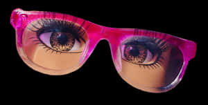 Pink Eyeball Sunglasses PNG image with transparent background