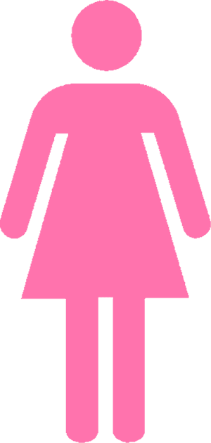 Girls Bathroom Sign - Red Female Toilet Sign, HD Png Download PNG image with transparent background