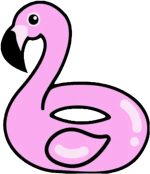 Pink Flamingo Pool Float Illustration PNG Image