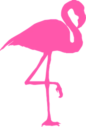 Pink Flamingo Silhouette PNG Image